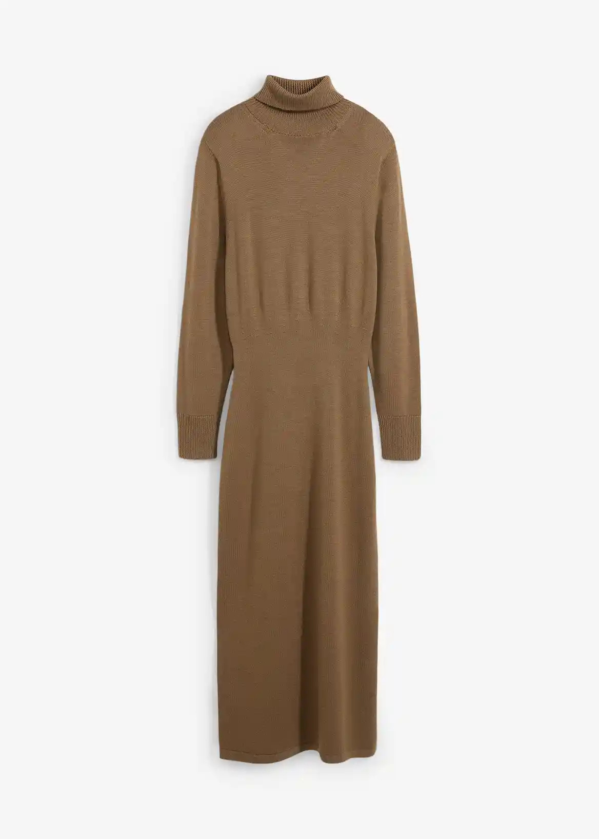 tailliertes Rollkragenkleid aus reiner Merinowolle in Premium Qualität | Bonprix DE