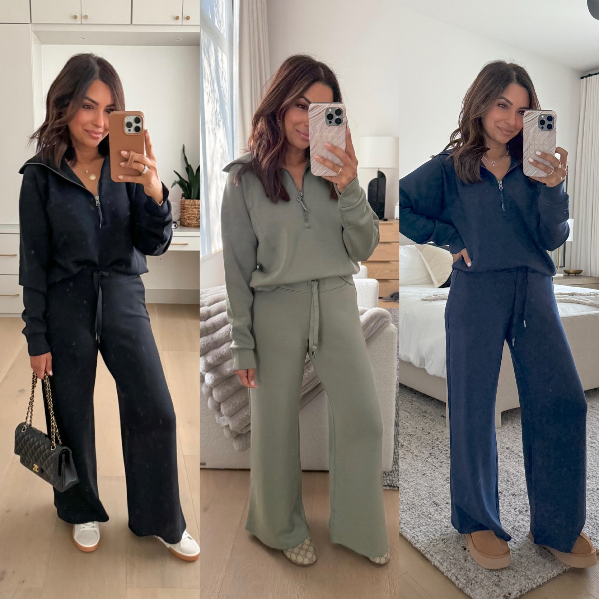 I wear an xs in these tops & I am in the small petite length bottoms- I personally prefer the fit of one size up in the bottoms 

#LTKStyleTip #LTKSaleAlert #LTKGiftGuide