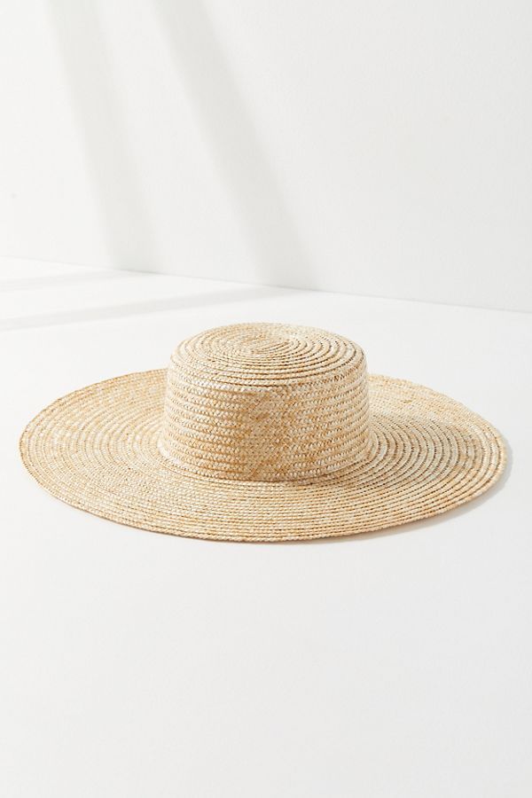 UO Large Straw Boater Hat | Urban Outfitters (US and RoW)