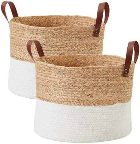 Large 2pc cotton rope Woven Basket | Amazon (CA)