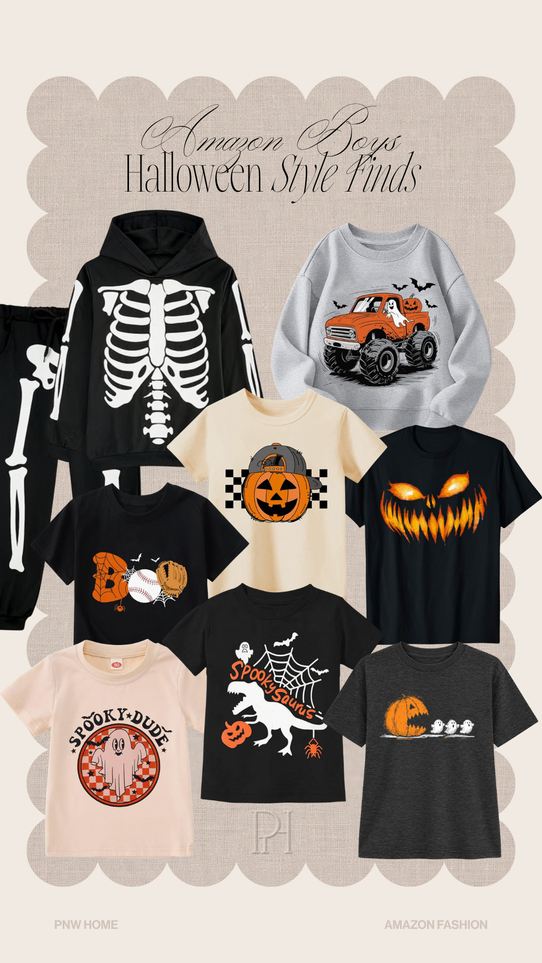 Stylish finds from Amazon for the boys this Halloween!

boys clothes, kids clothes, skeleton sweatsuit, Halloween shirts, Halloween sweatshirts, spooky season style, Halloween t-shirts, pumpkin shirt 

 #LTKSeasonal #LTKBaby #LTKKids