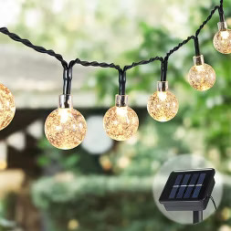 Dartwood 39 ft Solar Crystal Ball String Lights - Solar Outdoor Lights - LED Light Bulbs for Your... | Target