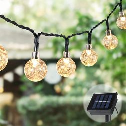 Dartwood 39 ft Solar Crystal Ball String Lights - Solar Outdoor Lights - LED Light Bulbs for Your... | Target