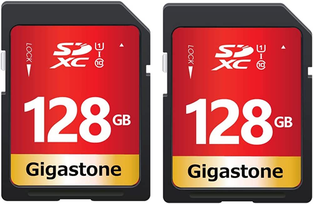 Gigastone 128GB 2-Pack SD Card UHS-I U1 Class 10 SDXC Memory Card High Speed Full HD Video Canon ... | Amazon (US)
