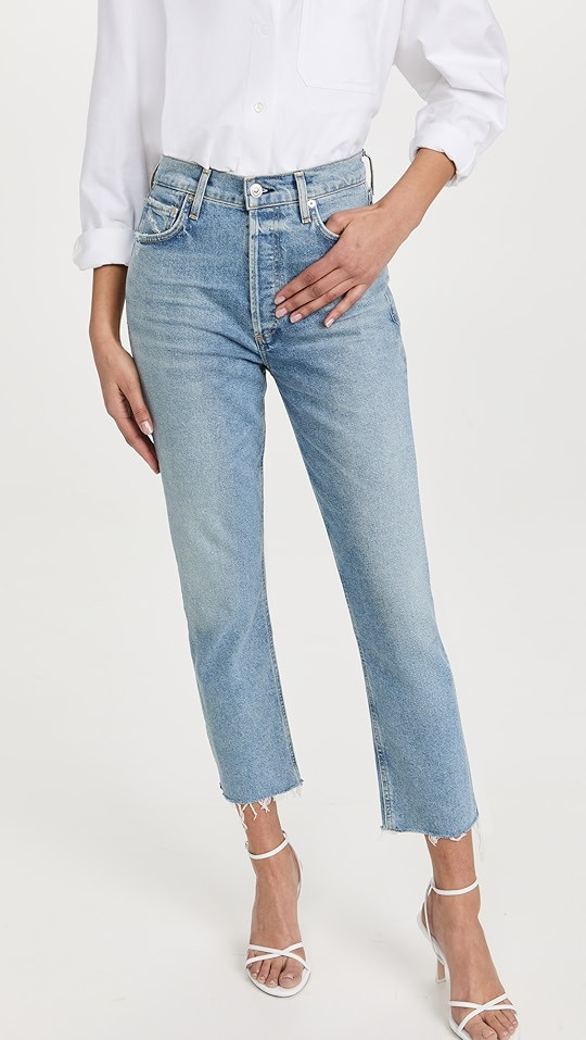 Charlotte Crop High Rise Straight Jeans | Shopbop