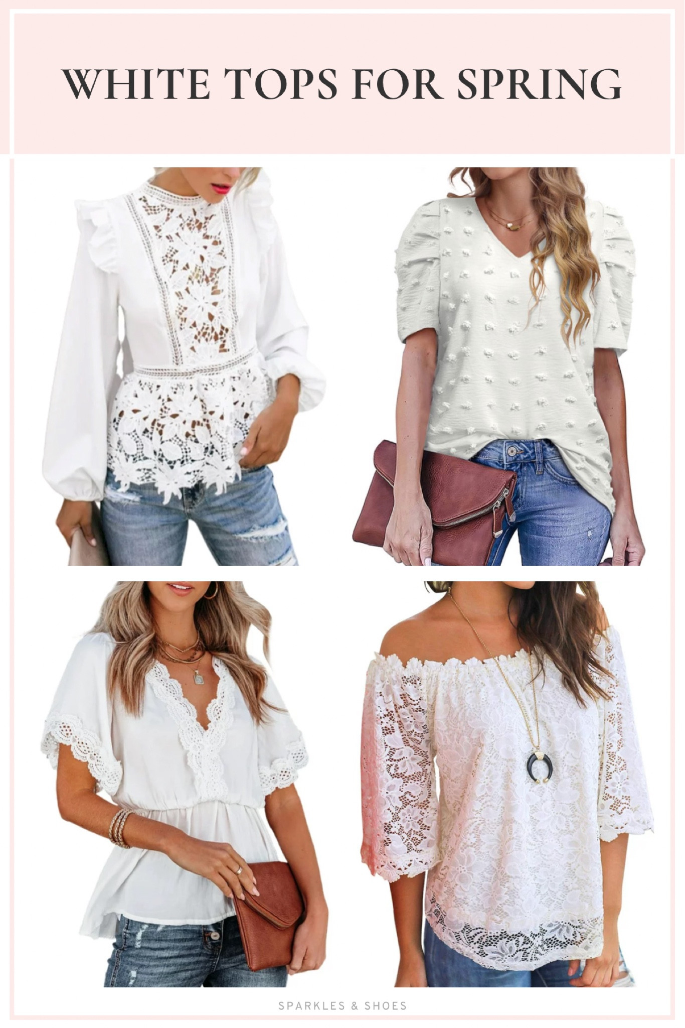 Walmart has so many cute white tops for Spring and these are some of my favorites! #walmart #springstyle 

#LTKunder50 #LTKstyletip