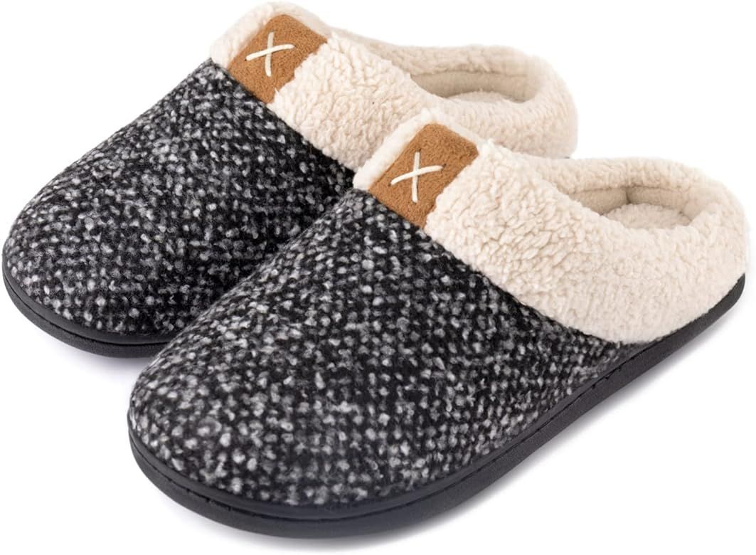 ULTRAIDEAS Women's Cozy Memory Foam Slippers Fuzzy Wool-Like Plush Fleece Lined House Shoes w/Indoor | Amazon (US)