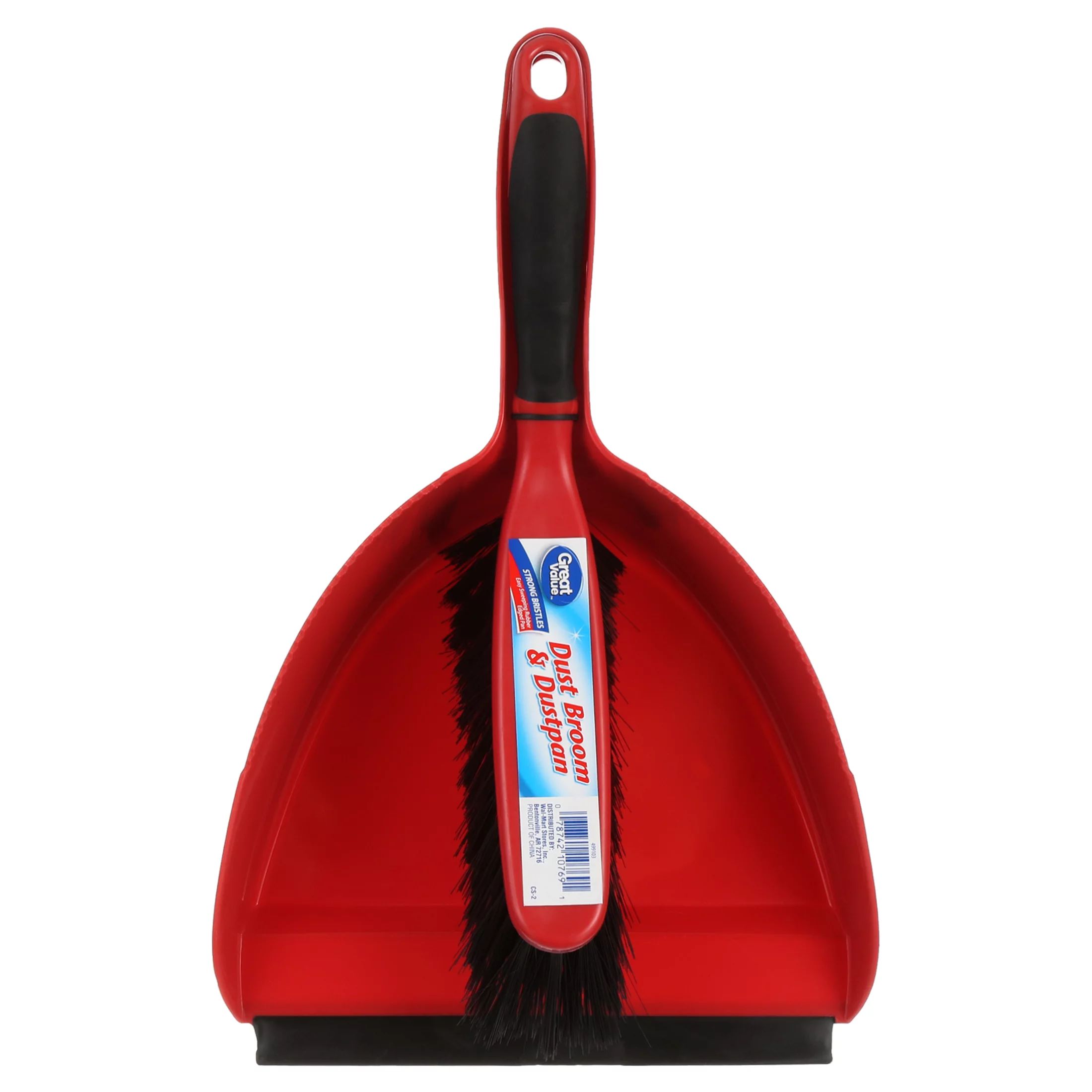 Great Value Dust Broom & Pan, Red | Walmart (US)
