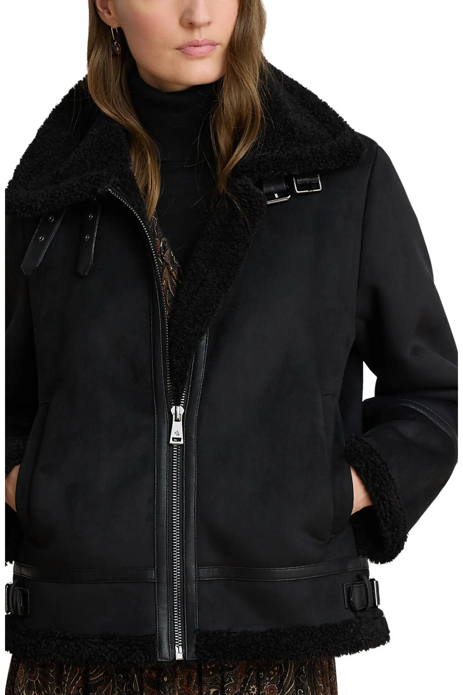Faux Fur Trim Zip Front Jacket (Women) | Nordstrom | Nordstrom