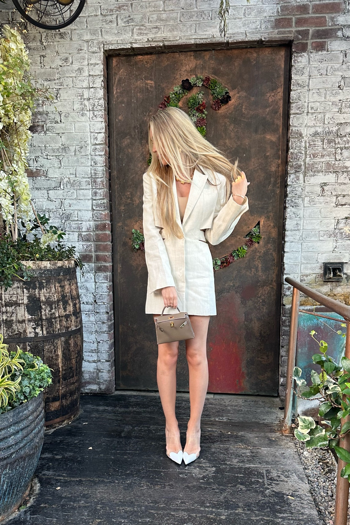 The perfect chic dress in a linen looking blend with cut outs. Edgy and feminine at the same time. Love that it exists in other colors too!🤍

#LTKstyletip #LTKSeasonal #LTKwedding