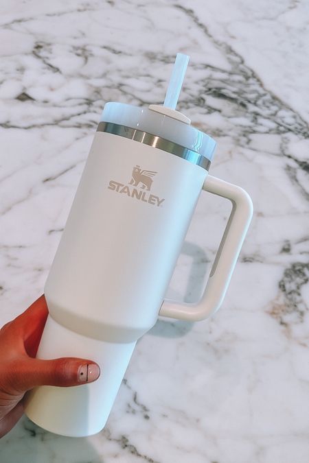 The cream 40oz @stanley_brand tumbler is my all time favorite! Ad/ Goes with everything! Keeps your beverages cold and I LOVE the thick straw! #ad 