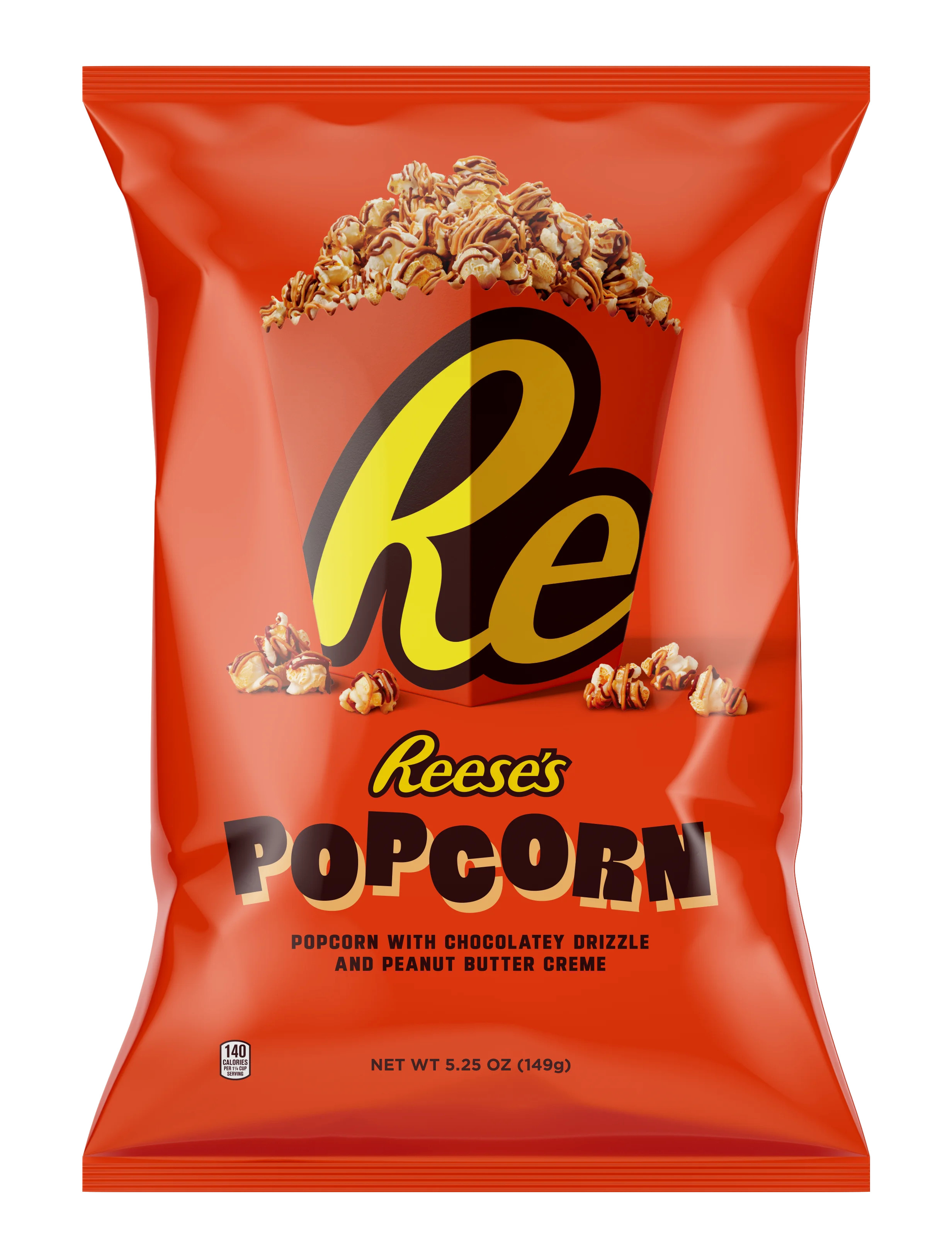 Reese's Peanut Butter Chocolate Drizzled Popcorn Snack, 5.25 oz Sharing-Size Bag | Walmart (US)