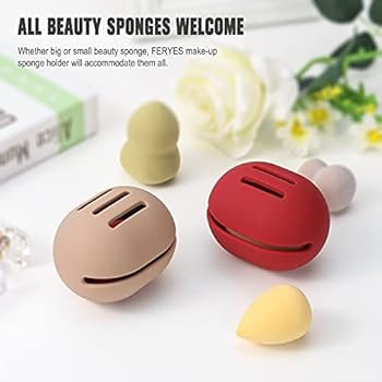 FERYES Makeup Sponge Holder – Shatterproof Eco-Friendly Silicone Beauty Make Up Blender Case fo... | Amazon (US)
