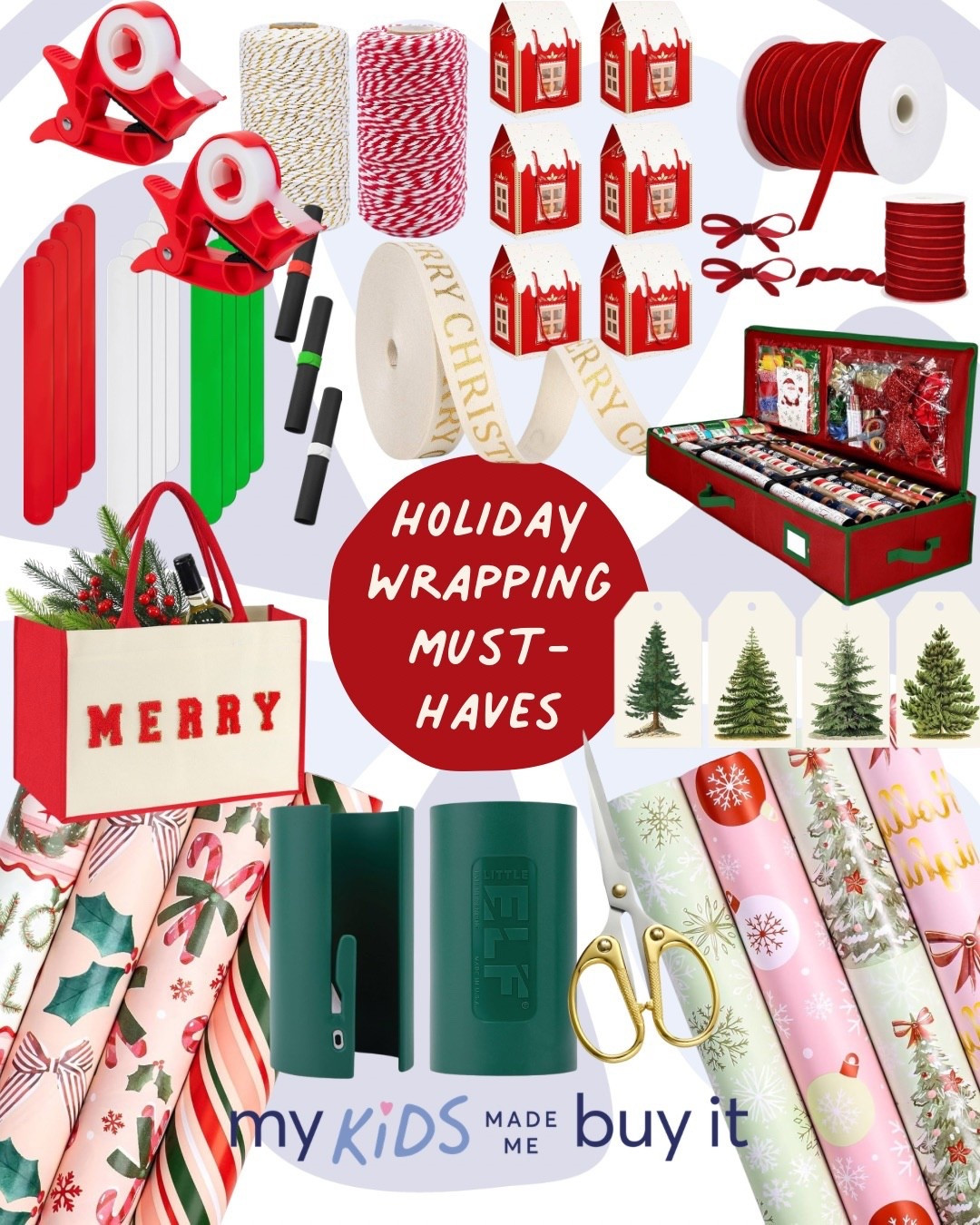 Everything you need to get all the gift wrapped! Great for host gifts, teachers, friends, and al the cutest wrapping paper for kids! 

#LTKHoliday #LTKSeasonal #LTKKids