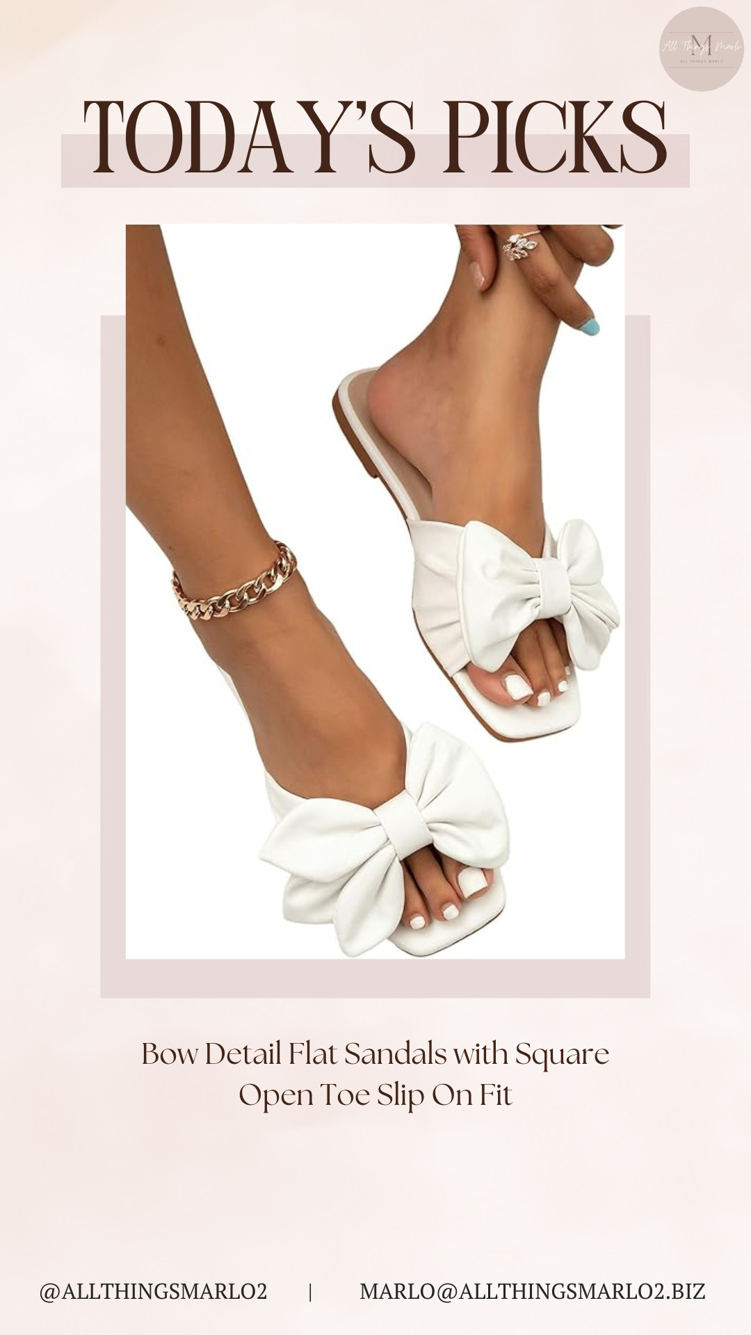 Bow Detail Flat Sandals with Square Open Toe Slip On Fit 

 #LTKSeasonal #LTKWorkwear #LTKTravel
