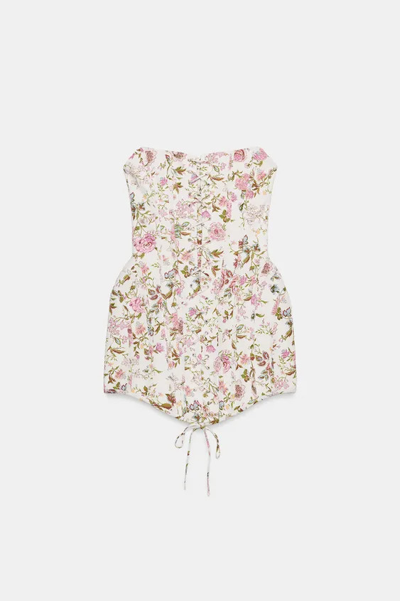 Model height: 176 cmShort corsetry-inspired dress with a straight neckline and off-the-shoulder d... | Zara UK