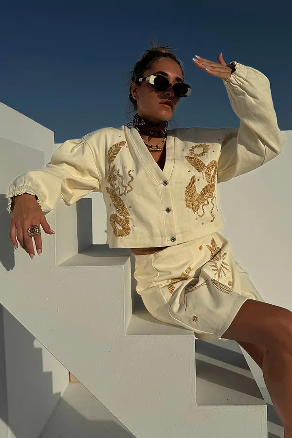 Ecru Cove Raffia Jacket | Never Fully Dressed (UK & IE)