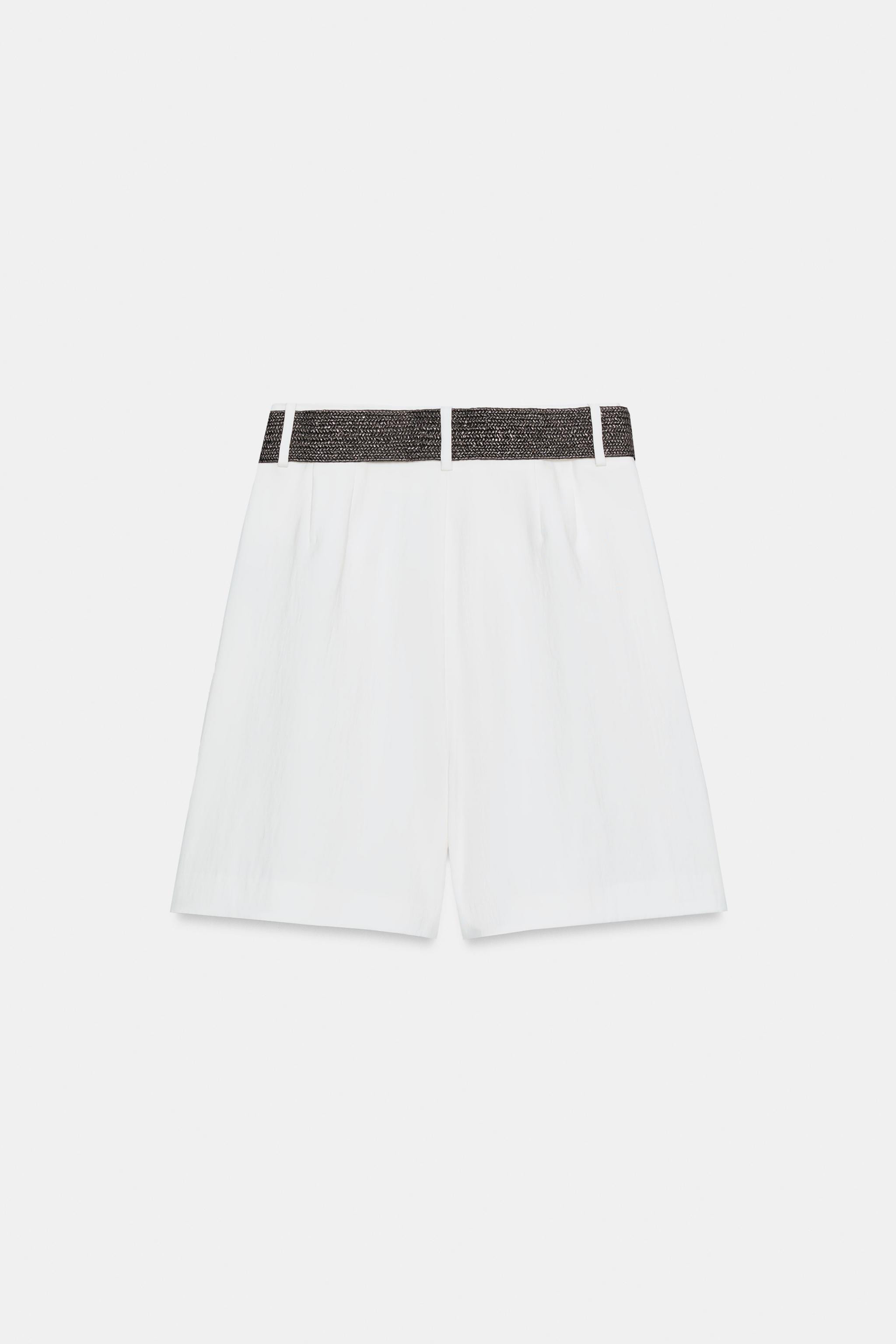 BELTED DARTED BERMUDA SHORTS | Zara UK