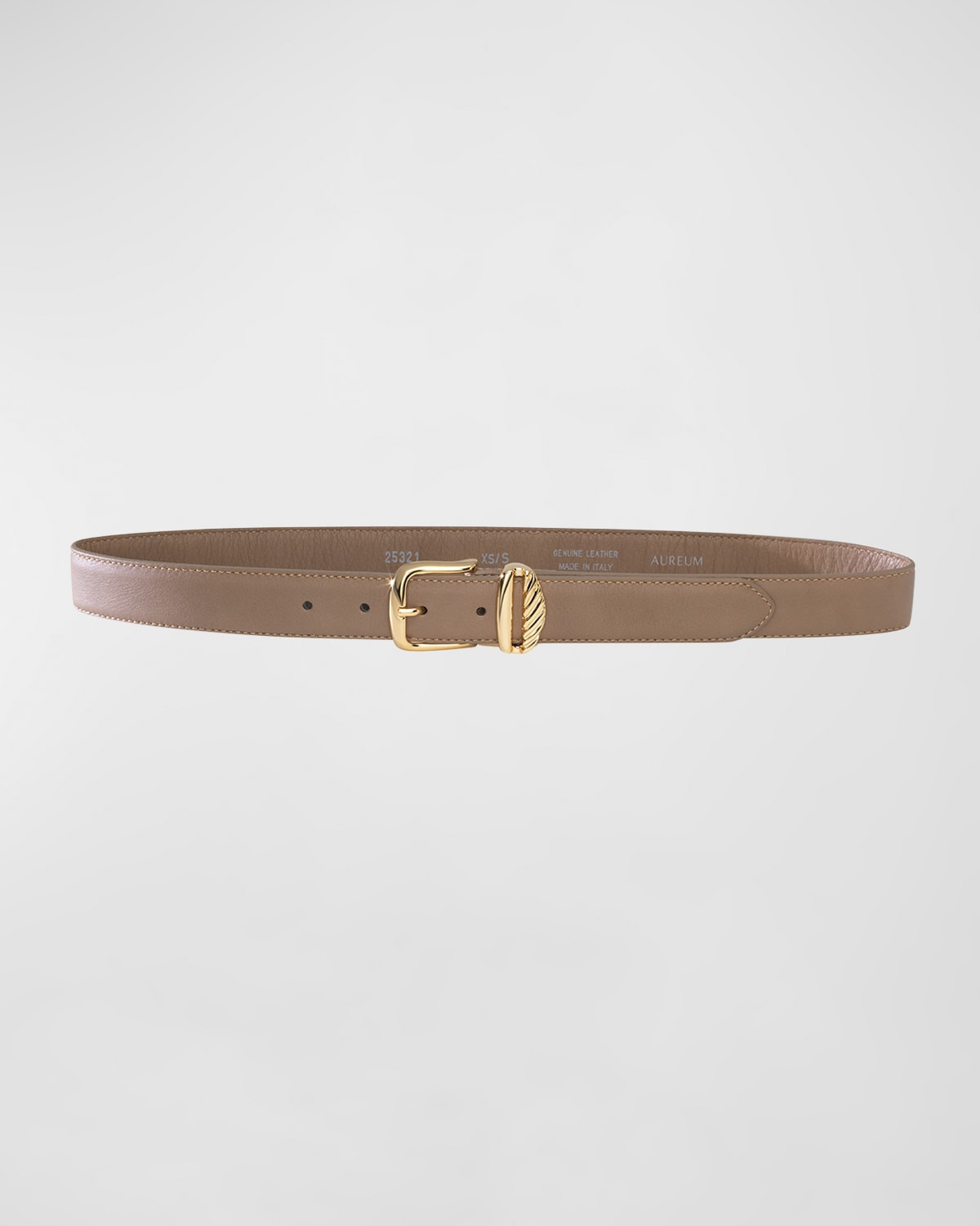 No. 3 French Rope Buckled Leather Belt | Neiman Marcus