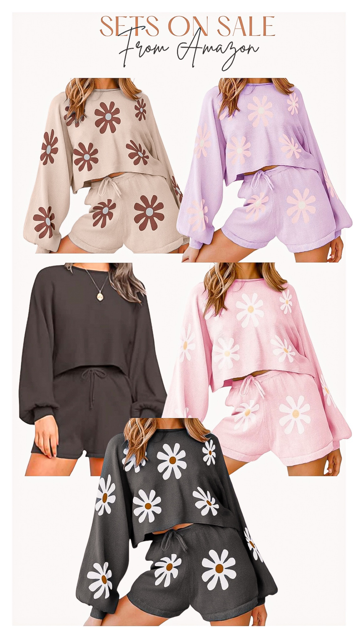 Sets on sale! I’ve been wanting to snag one of these forever! Such a great time 🤎🎉

Amazon fashion, two piece set, floral set, lounge wear, black two piece set, brown two piece set, pink two piece set, purple two piece set, black floral two piece set 

#LTKGiftGuide #LTKstyletip #LTKMostLoved