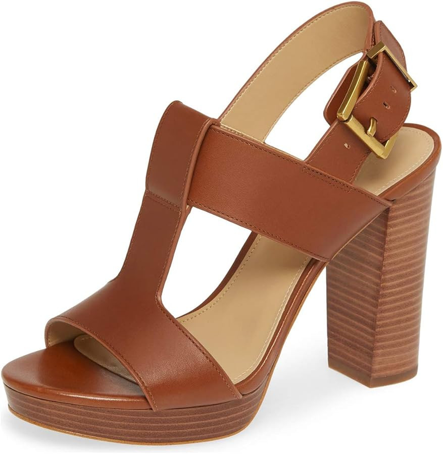 YDN Women T-Strap Stacked Chunky High Heel Ankle Strap Platform Sandals Open Toe Slingback Buckle... | Amazon (US)