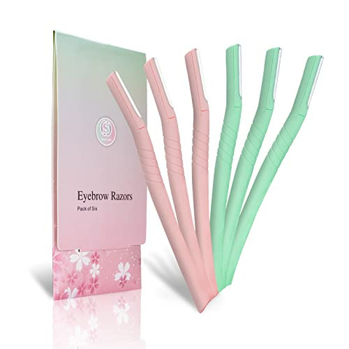 Eyebrow Razor Dermaplaning Tool Sangle Sopffy 6 Pcs Face Razors for Women Sensitive Skin Eyebrow Trimmer Facial razor Face shavers with Safety Cover for women Skincare | Amazon (US)