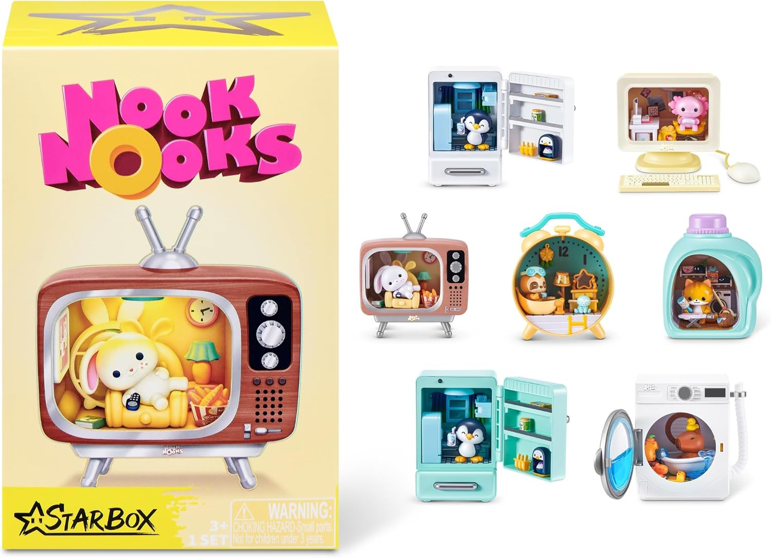 STARBOX Nook Nooks Series 1 Blind Box Collectible LED Animal Home Scenes | Amazon (US)