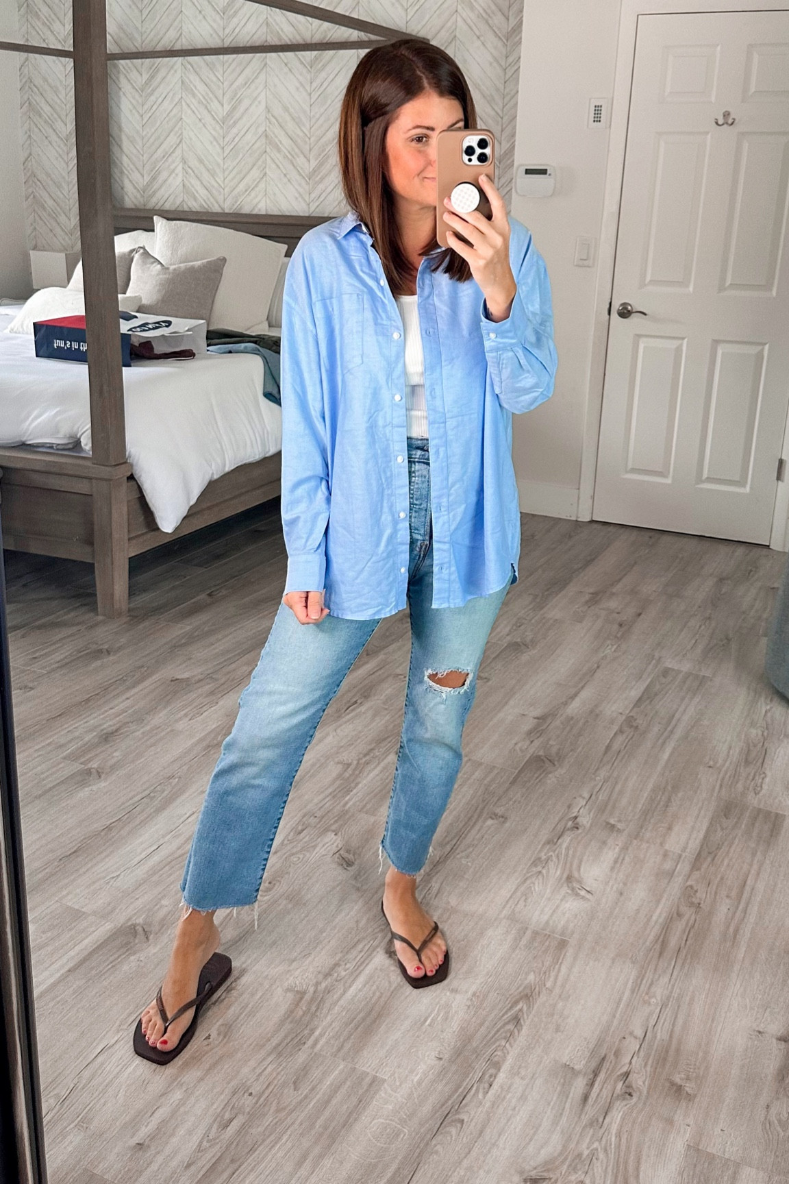 Loving the oversized boyfriend, shirt, fit from Old Navy! Love this Oxford style! Wearing a size small

#LTKstyletip #LTKunder50 #LTKFind