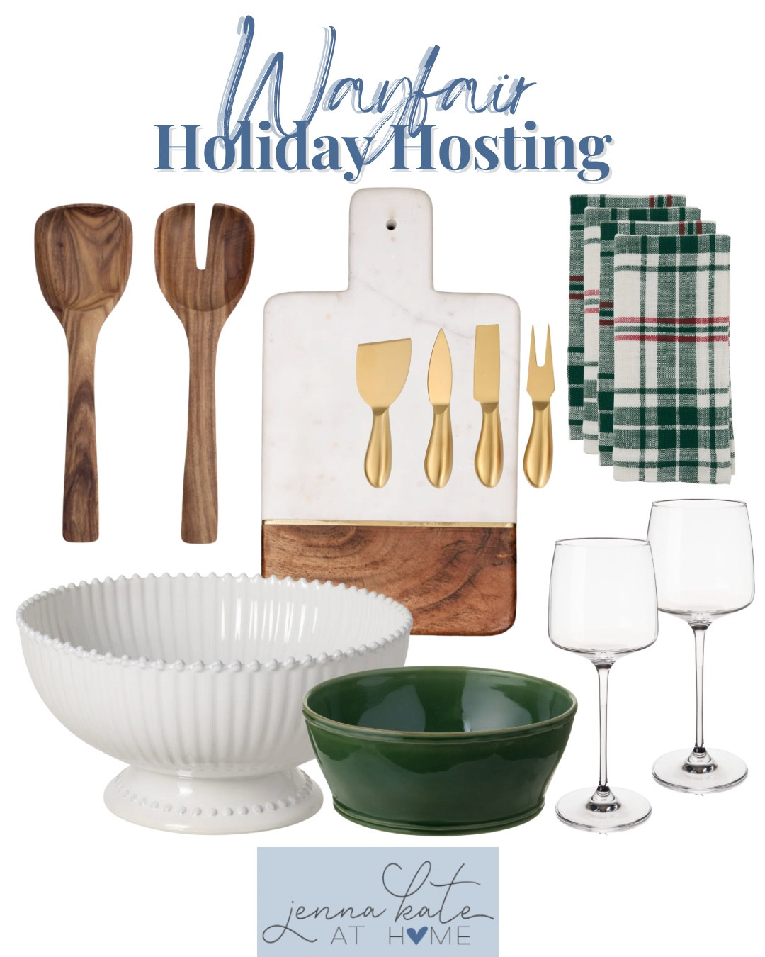 Holiday hosting includes serving bowl, wine glasses, salad servers, charcuterie board, cheese knives, napkins.

Holiday hosting, host, looks for lesss

#LTKFindsUnder100 #LTKHome #LTKHoliday
