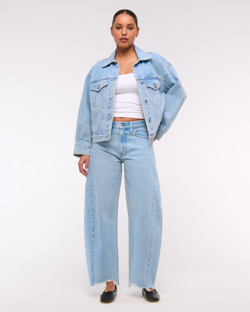 Women's Mid Rise Barrel Jean | Women's Bottoms | Abercrombie.com | Abercrombie & Fitch (UK)