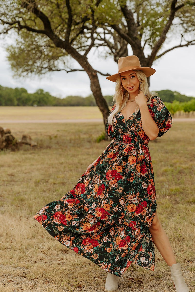 BuddyLove | Sydney Puff Sleeve Maxi Dress | Viola | BuddyLove