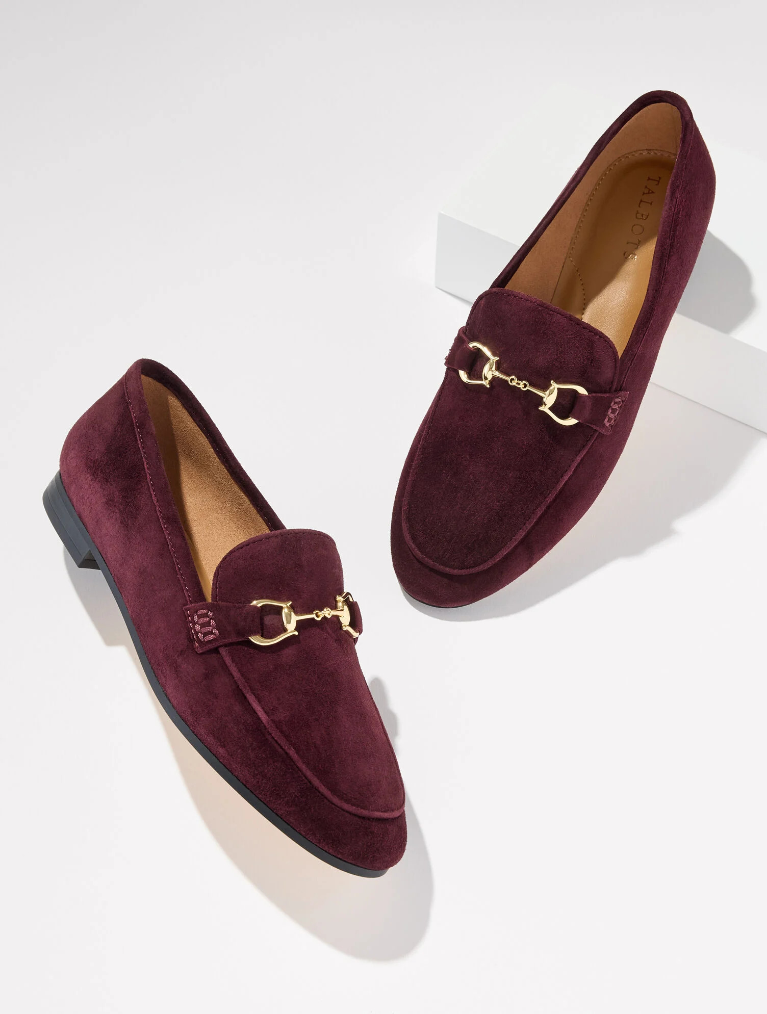 Katelyn Bit Suede Loafers - Havana Tan - 8 1/2 M Talbots | Talbots