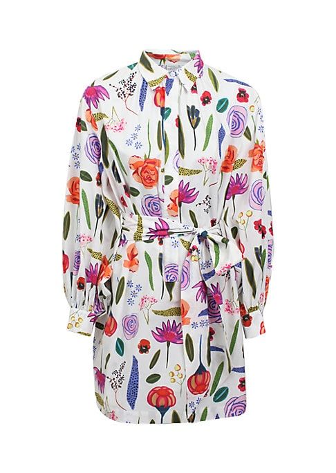 Baum und Pferdgarten Women's Aubree Floral Shirtdress - White Hampton - Size 42 (12) | Saks Fifth Avenue