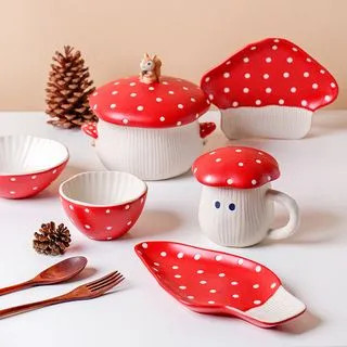 Mushroom Drinking Cup / Bowl / Plate (various designs) | YesStyle Global