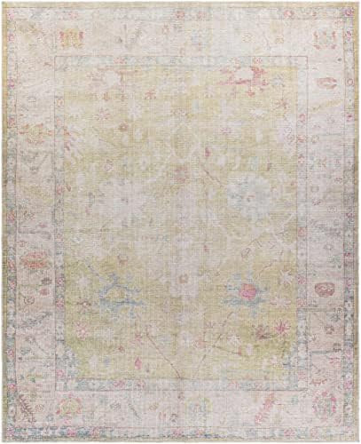 Hauteloom Bozkurt Vintage Distressed Faded Area Rug - Oriental Bohemian Turkish Floral Carpet - M... | Amazon (US)