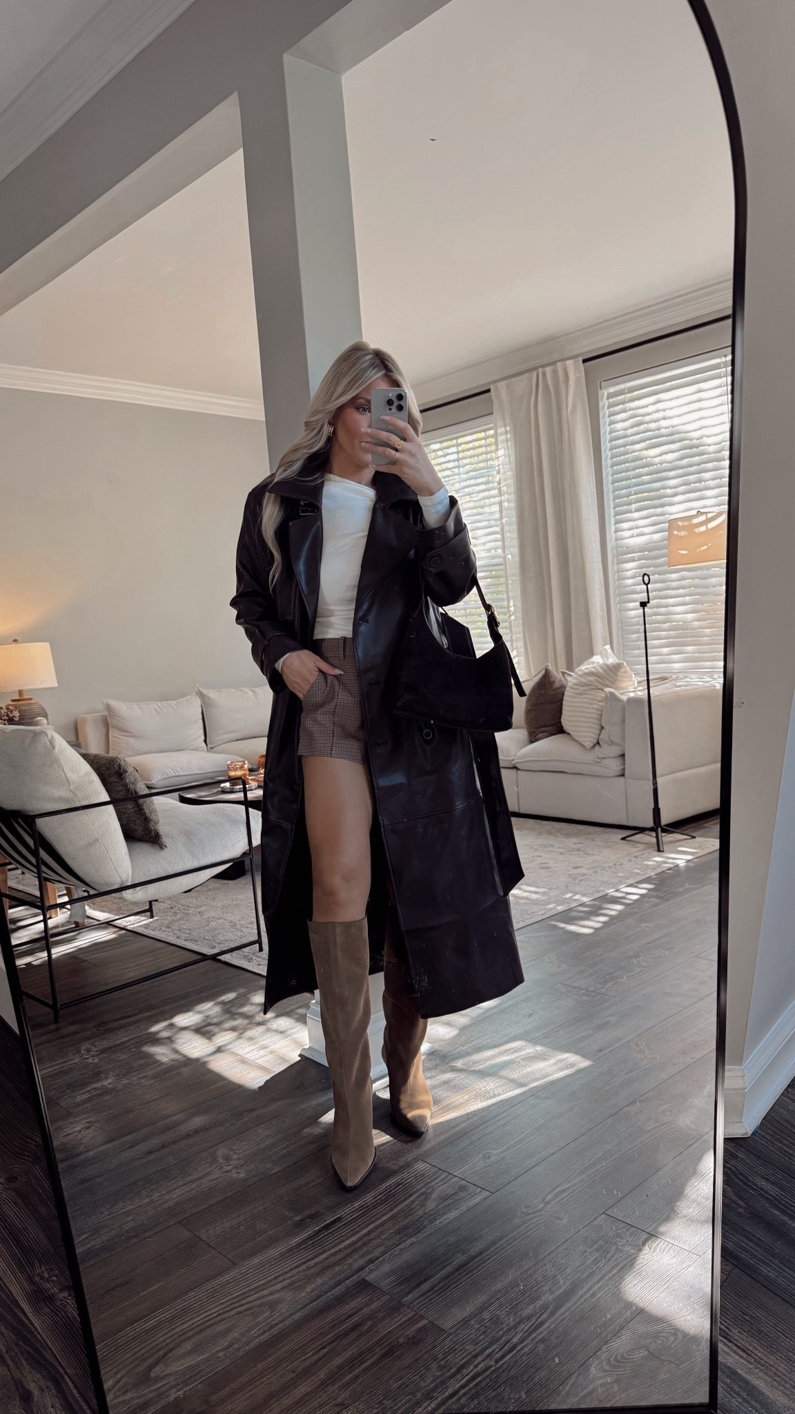 Fall outfit inspo- this trench is a must! So cute with these shorts! 

#LTKFindsUnder100 #LTKFallSale #LTKSeasonal