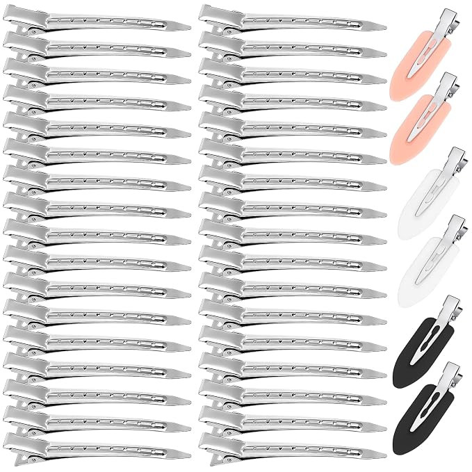 40 Pcs Hair Clips Women Styling, Alligator Metal Hair Clips, Hair Pin Curl Rollers Clips, 34 Pcs ... | Amazon (US)