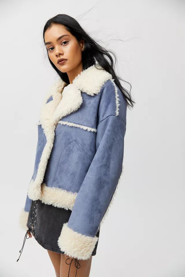 UO Maria Faux Shearling Coat | Urban Outfitters (US and RoW)