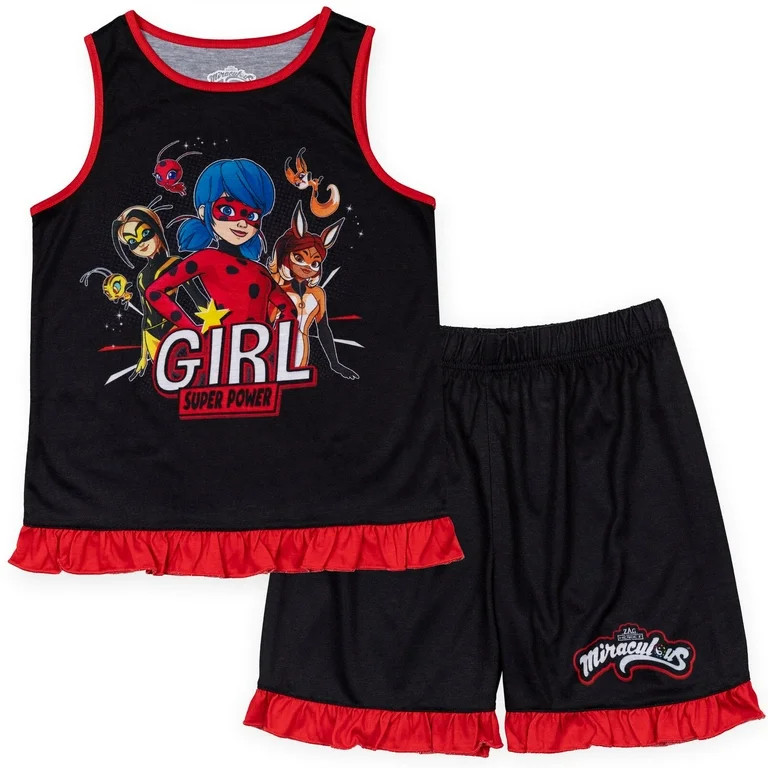 Miraculous Ladybug Rena Rouge Big Girls Pullover Pajama Shirt and Shorts Little Kid to Big Kid | Walmart (US)