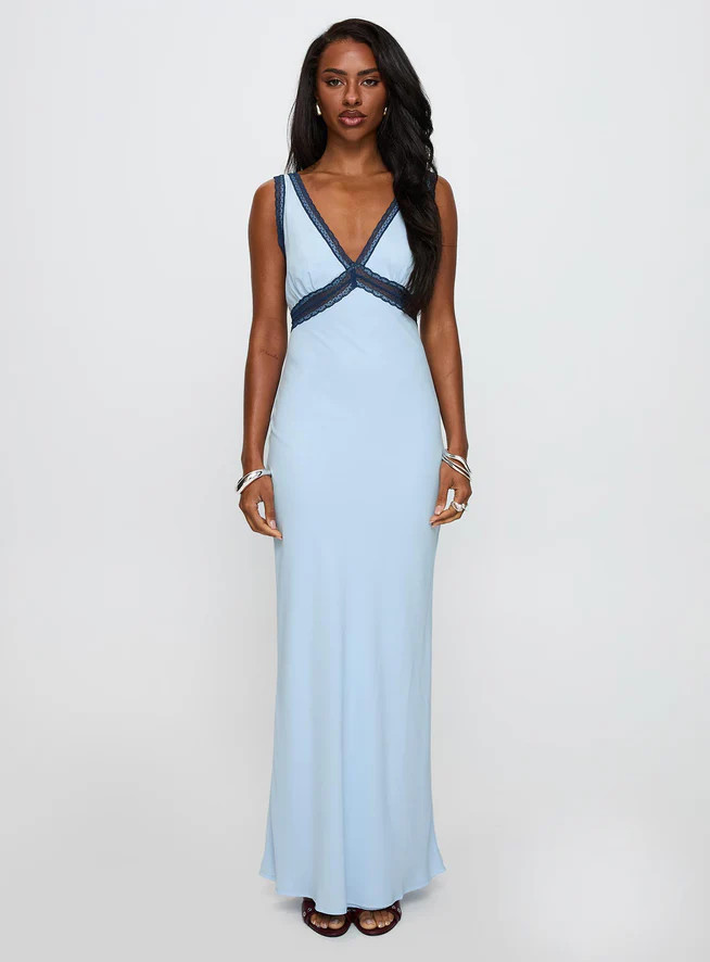 Maelene Maxi Dress Blue | Princess Polly US