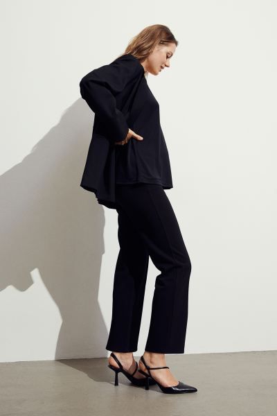 MAMA Tailored jersey trousers - Black - Ladies | H&M GB | H&M (UK, MY, IN, SG, PH, TW, HK)