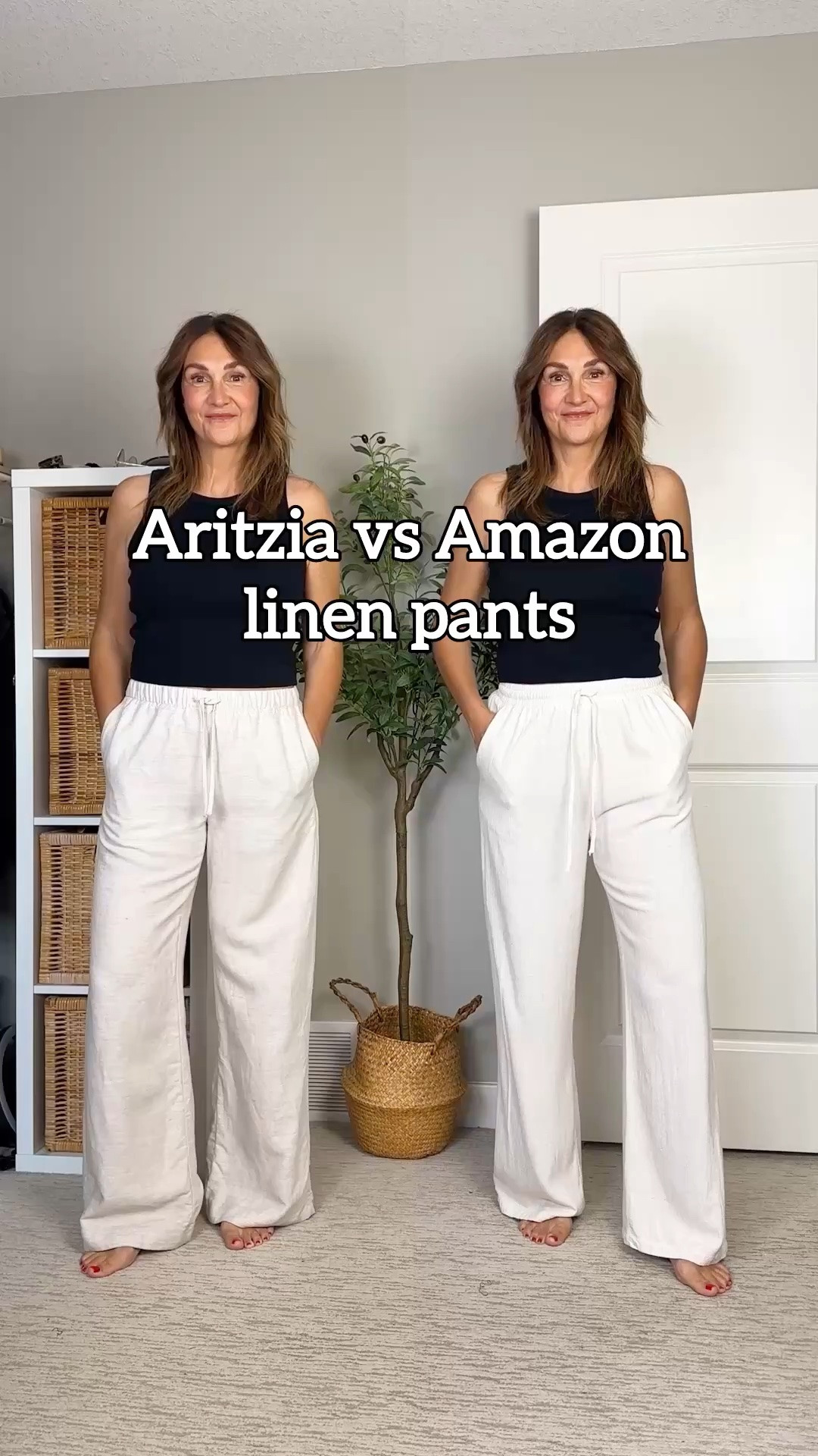 Aritzia vs Amazon linen pants! I’m 5’ 7” for reference, usually a size 4 or small.

#LTKootd #LTKTall #LTKOver40