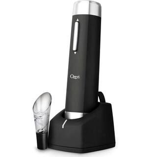 Ozeri Prestige Electric Wine Bottle Opener with Aerating Pourer, Foil Cutter and Elegant Recharging  | The Home Depot