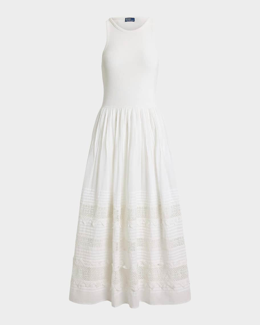 Lace-Trim Tank Dress | Neiman Marcus