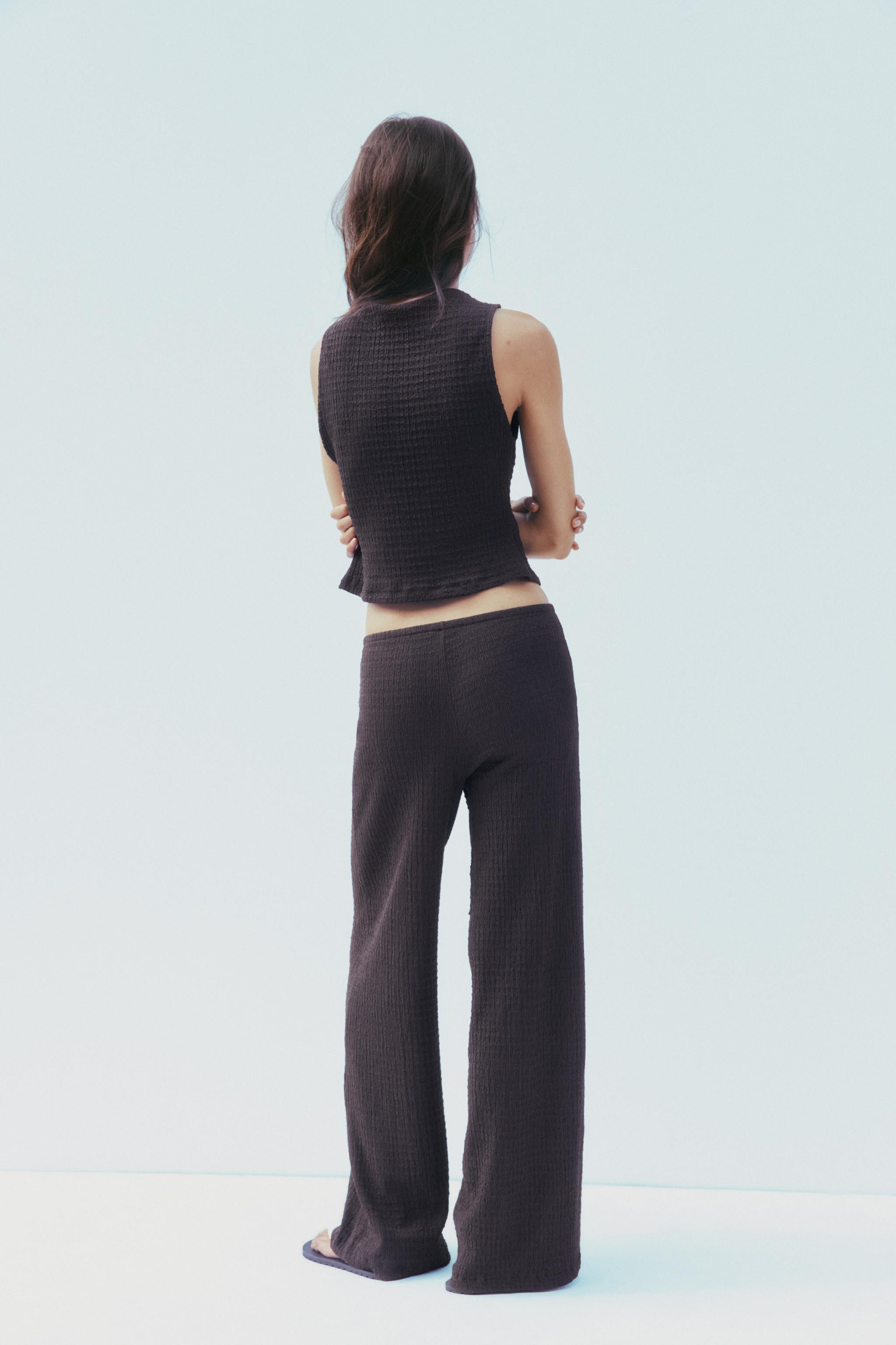 TEXTURED STRAIGHT-FIT TROUSERS | Zara UK