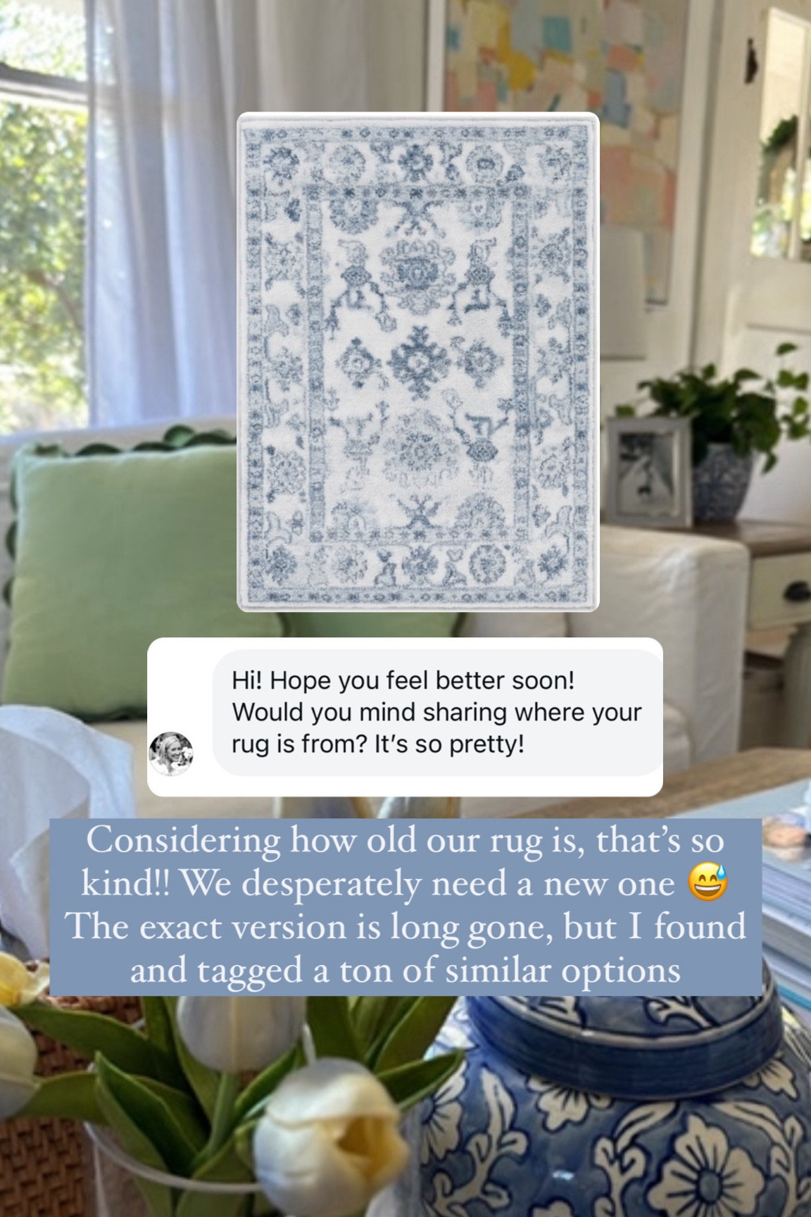 Blue white oriental large area rug(s)

#LTKStyleTip #LTKHome #LTKFamily