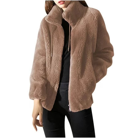 Dyegold Womens Fleece Zip Up Jacket Ladies Cute Jacket Christmas Cardigan Sweaters For Women Cotton Long Sleeve Christmas Quilted Jackets For Women My Orders | Walmart (US)