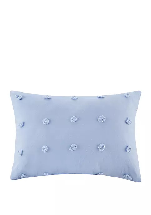 Brooklyn Cotton Jacquard Pom Pom Square Pillow | Belk