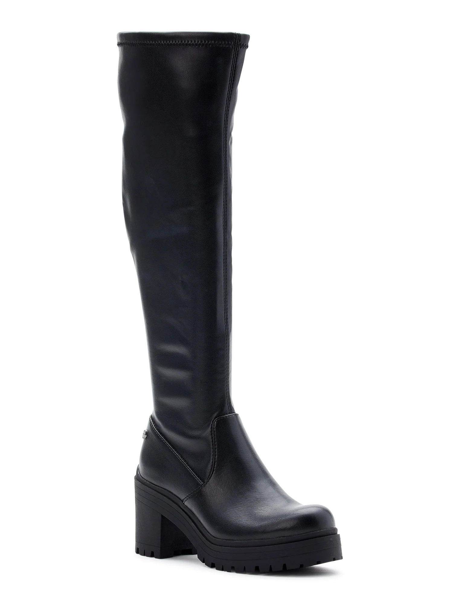 Madden NYC Women's Lug Sole Stretch Gore Knee-High Boots | Walmart (US)