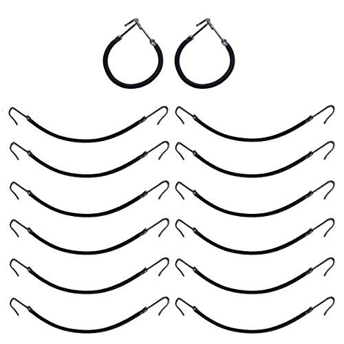 20pcs Bungee Hair Ties with Hooks - Elastic Hair Bands, Ponytail Holders, Hair Wraps | Amazon (US)